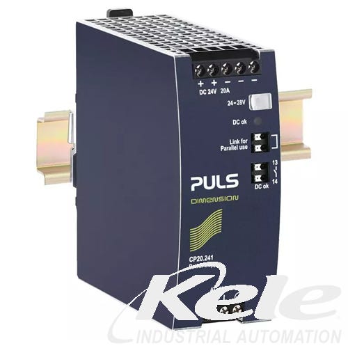 PULS CP20.241 Single Phase Power Supply. 24 VDC/20 A/480W