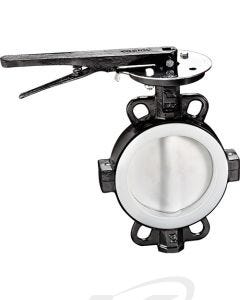 A-T Controls Series AS Teflon® PFA-Lined Butterfly Valves with Lever