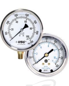 Ametek US Gauge 1555, 1558, and 1559 Stainless Steel Industrial Gauges