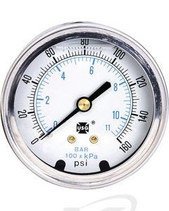 US Gauge 165306U 1559 Industrial Gauge 2.5" Dial: 0 to 150 PSI