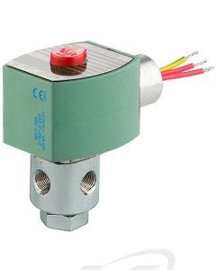 ASCO 8320G204 3-WAY N/O 1/4" Solenoid Valve, 120/60, 110/50 VAC