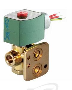 ASCO JKH8320G701MS 3-WAY N/C 1/4" Solenoid Valve, 24 VDC