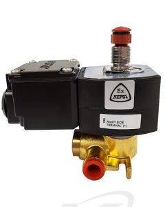 ASCO JPIS8317B307 3-WAY UNIV 1/4" Intrinsically Safe Solenoid Valve, 24 VDC