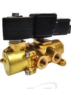 ASCO JPIS8344B344 24/DC 4-Way 1/4" Intrinsically Safe Double Solenoid Valve, 24 VDC