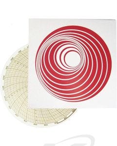 Eurotherm-Chessell Circular Chart. Chart Size (Diam): 10.0-Inch. 7 Day Rotation. Range: 0 to 400 