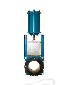 DeZURIK KSL-LA Long Body Slurry Knife Gate Valve with Pneumatic Actuator