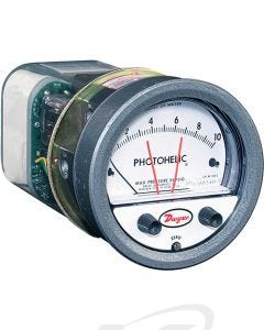 Dwyer 3010 Photohelic Pressure Switch/Gauge: 0-10" WC