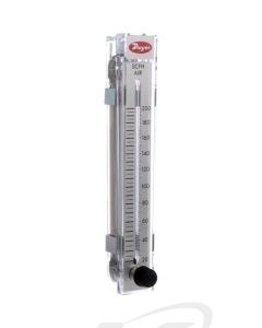 Dwyer RMC-107-SSV Polycarbonate Flowmeter 10" Scale: 120-1200 SCFH Air