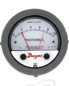 Dwyer 3020MR Photohelic Pressure Switch/Gauge: 0-20" WC