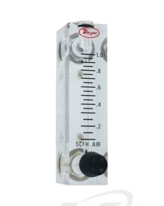 Dwyer VFA-9-BV Acrylic Flowmeter 2" Scale: 20-200 SCFH Air