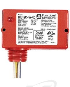 Functional Devices RIB12C-FA-RD 12 VAC/VDC Enclosed Polarized Relay, 1 SPDT N/O