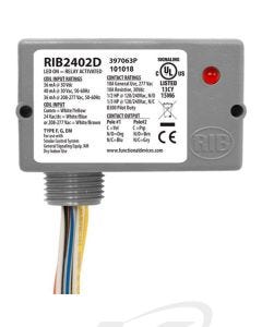 Functional Devices RIB2402D 24 VAC/VDC or 208-277 VAC Enclosed Pilot Relay, 1 DPDT