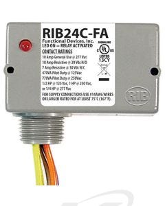 Functional Devices RIB24C-FA 24 VAC/VDC Enclosed Polarized Relay, 1 SPDT N/O