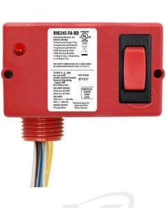 Functional Devices RIB24S-FA-RD 24 VAC/VDC Enclosed Polarized Relay, 1 SPST, N/O