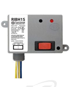 Functional Devices RIBH1S 10-30 VAC/VDC or 208-277 VAC Enclosed Pilot Relay, 1 SPST N/O