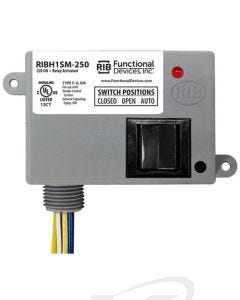 Functional Devices RIBH1SM-250 10-30 VAC/VDC or 208-277 VAC Enclosed Pilot Relay, 1 SPST N/O