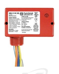 Functional Devices RIBL1C-DC-RD 10-30 VDC Enclosed Pilot Relay, 1 SPDT