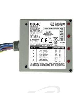 Functional Devices RIBL4C 10-30 VAC/VDC Enclosed Pilot Relay, 3 SPST N/O and 1 SPDT