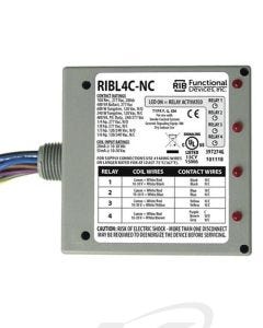 Functional Devices RIBL4C-NC 10-30 VAC/VDC Enclosed Pilot Relay, 3 SPST N/C and 1 SPDT