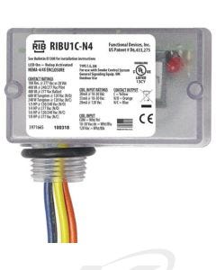 Functional Devices RIBU1C-N4 10-30 VAC/VDC or 120 VAC Enclosed Pilot Relay, 1 SPDT