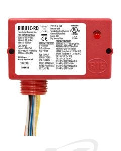 Functional Devices RIBU1C-RD 10-30 VAC/VDC or 120 VAC Enclosed Pilot Relay, 1 SPDT