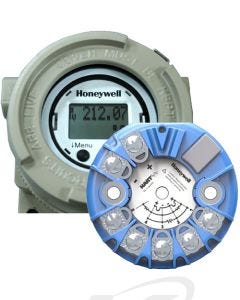 Honeywell SmartLine STT700 smart temperature transmitter, DIN Form A and field-mount enclosure with local display