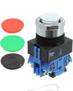 Idec ABW101-BGR TW 22mm Momentary Pushbutton - 3 Color