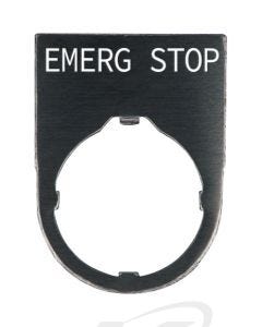 Idec NWAL-104 Engraved Nameplate: EMERG. STOP