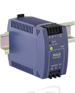 PULS ML50.100 MiniLine Single Phase Power Supply: 24VDC/2.1-1.8A/50W