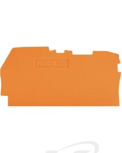 Wago 2102-1292 Topjob S Orange 0.8mm End/Intermediate Plate [60368401]