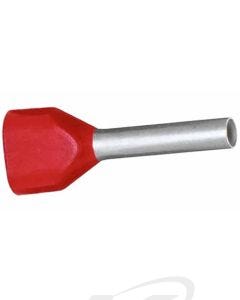 WAGO 216-542 Insulated Twin Ferrule, Red [2160542]