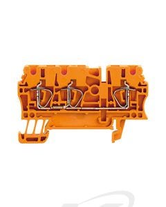 Weidmuller ZDU 2.5/3AN OR Orange Three-Position 2.5MM Feed-Through Terminal [1636790000]