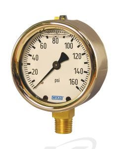 WIKA 9310738 213.40 Glycerine-Filled Hydraulic Gauge 2.5" Dial: 0-300 PSI