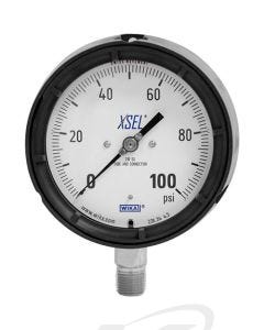 WIKA 232.34 (dry) and 233.34 (liquid-filled) XSEL Stainless Steel Process Gauge, Lower Mount