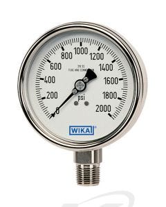 WIKA 9745645 232.54 Industrial Gauge 4" Dial: 0-100 PSI