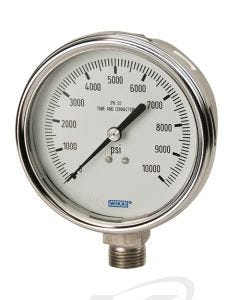 WIKA 9832615 233.54 Glycerine-Filled Industrial Gauge 4" Dial: Range: 0-100 PSI