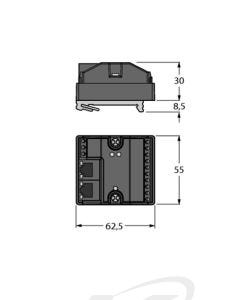 TURCK FEN20-4DIP-4DXP-DIN BLOCK IO