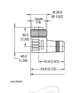 TURCK WKM 30-6M Actuator and Sensor Cordset [U2314-01]